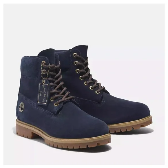 2024 Timberland Heritage Collection Indigo Blue Suede 6” Stead Boots Men’s 10 - Picture 5 of 13
